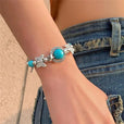 Pulsera de plata antigua con turquesa Aqua – imagen 2