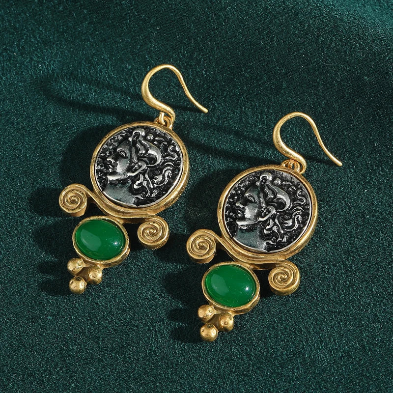 Pendientes artísticos de perla en gota tallados – imagen 2