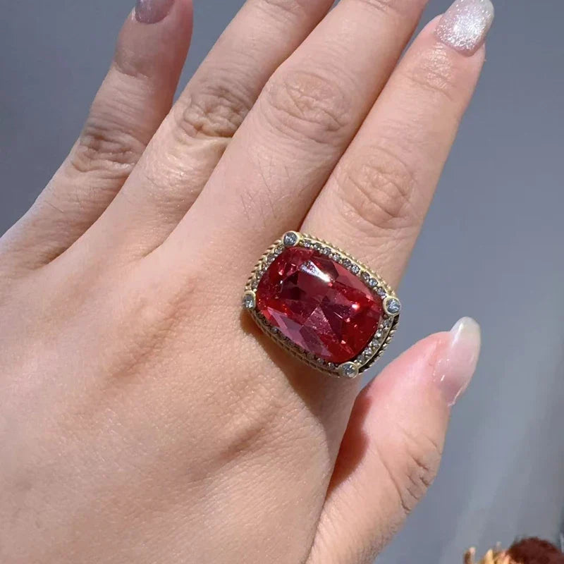 Anillo de circonita cuadrado sofisticado – imagen 4