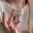 Collar de plata con corazón de circonita – imagen 2
