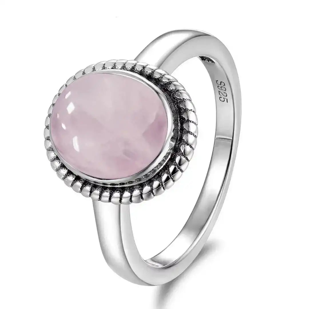 Anillo clásico ovalado de plata con cordón – imagen 5