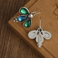 Pendientes de gota azul con alas esmeralda – imagen 3