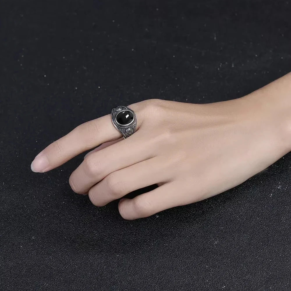 Anillo de sello de ónice negro – imagen 2