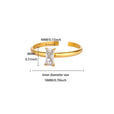 Anillo dorado delicado ajustable con gema de colores – imagen 16