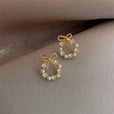 Pendientes de lazo y perla circular – imagen 3