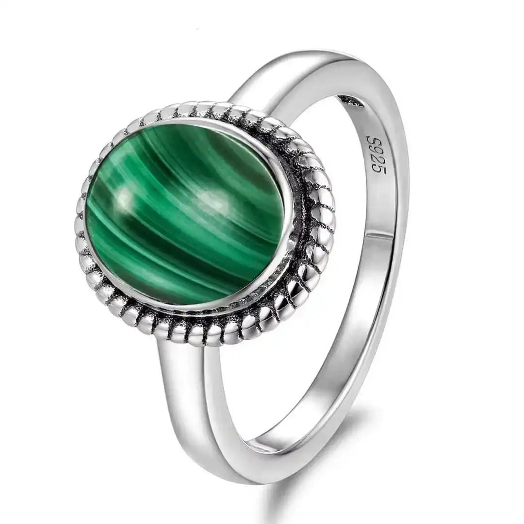 Anillo clásico ovalado de plata con cordón – imagen 2