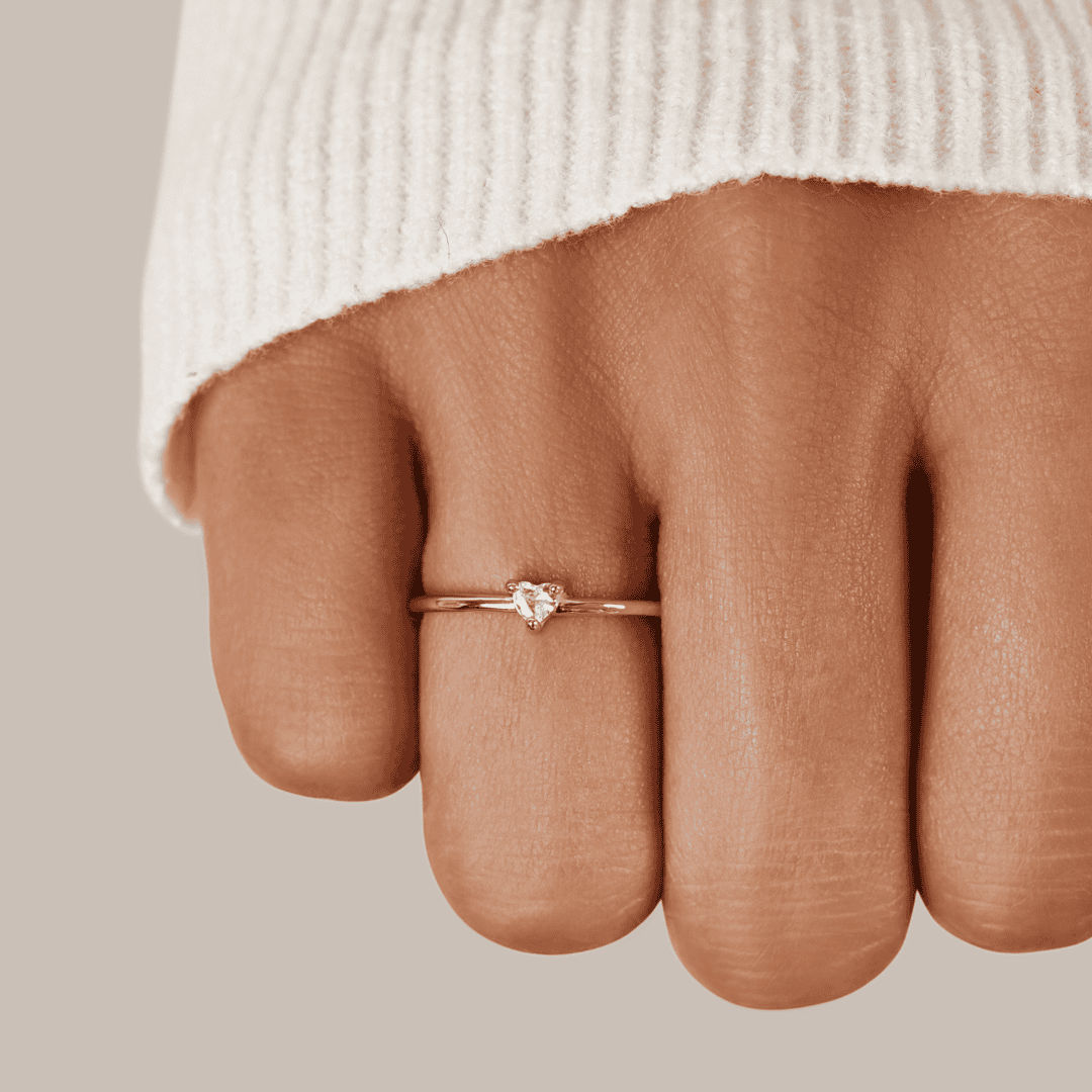 Anillo corazón de cristal amor – imagen 2