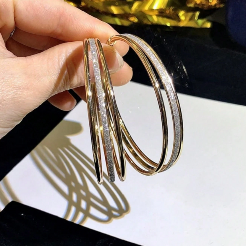 Pendientes statement de cristal antiguo