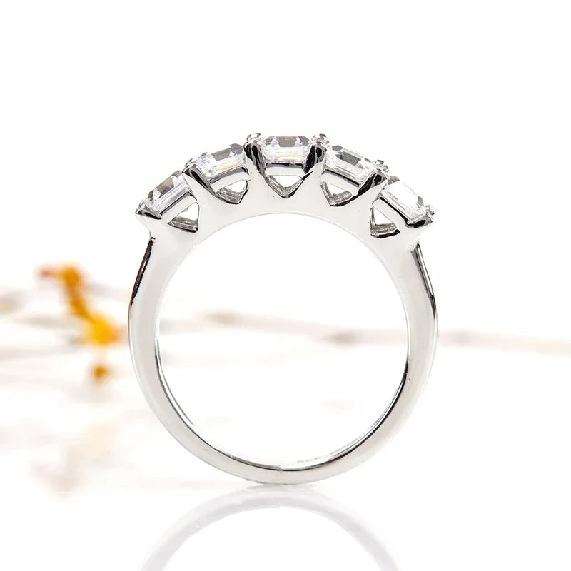 Anillo deslumbrante de circonita cúbica cuadrada – imagen 3