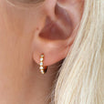 Pendientes de aro de circonita estilo lujo – imagen 3