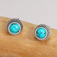 Pendientes bohemios vintage de turquesa de imitación – imagen 3
