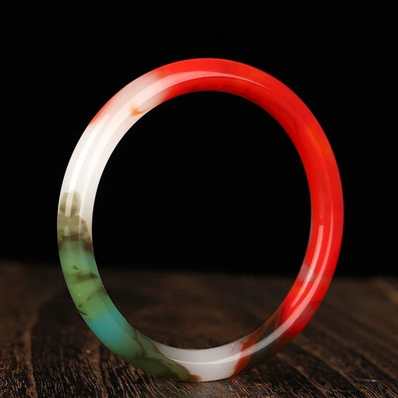 Brazalete redondo de jade radiante – imagen 2