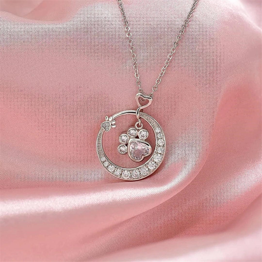 Collar de huella con circonita cúbica – imagen 2