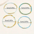 Set de pulseras bohemias chic de turquesa con cuentas – imagen 4