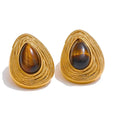 Pendientes vintage de oro en forma de lágrima – imagen 2