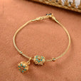 Pulsera loto de turquesa en oro antiguo – imagen 3