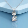 Collar felino de plata de ley con circonitas – imagen 2