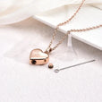 Collar urna conmemorativo para mascotas con colgante de corazón y huellas grabadas – imagen 4