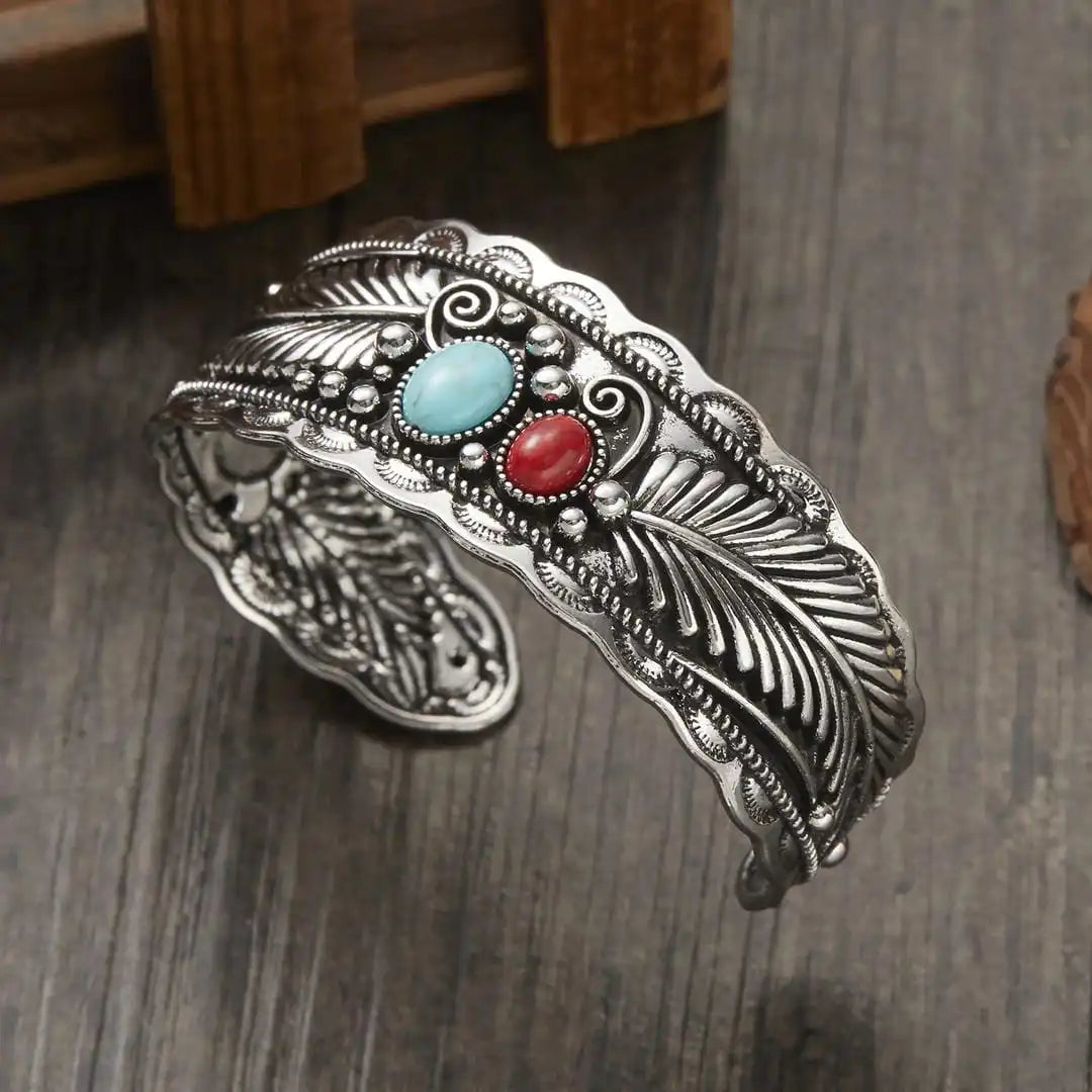 Pulsera Mesina de turquesa, plata y oro – imagen 2