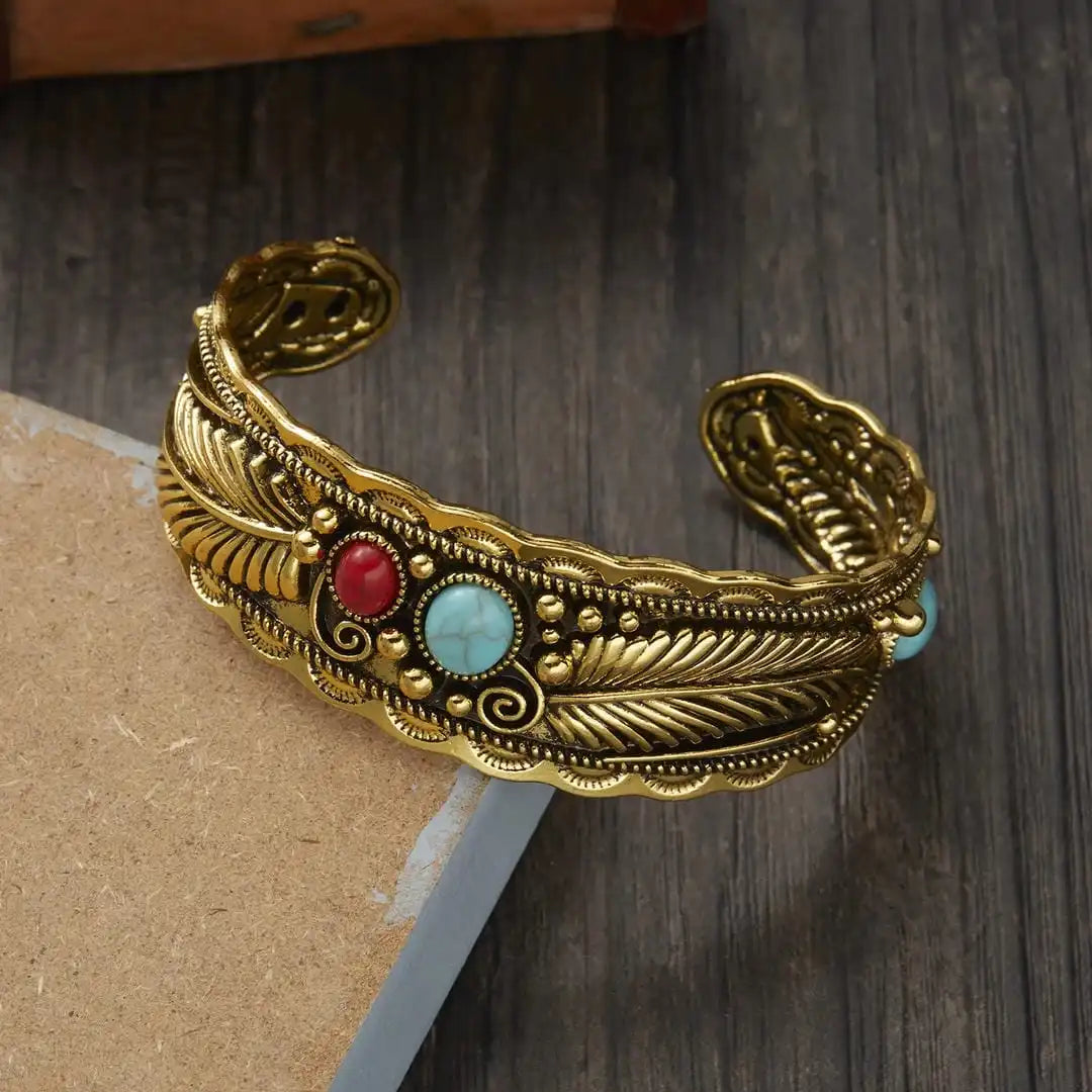 Pulsera Mesina de turquesa, plata y oro – imagen 7