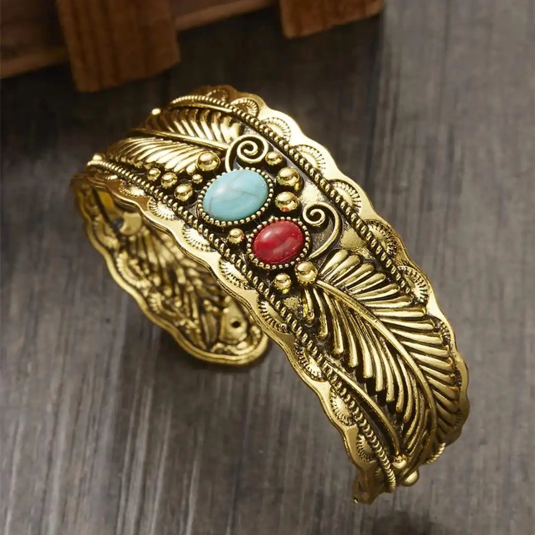 Pulsera Mesina de turquesa, plata y oro – imagen 6