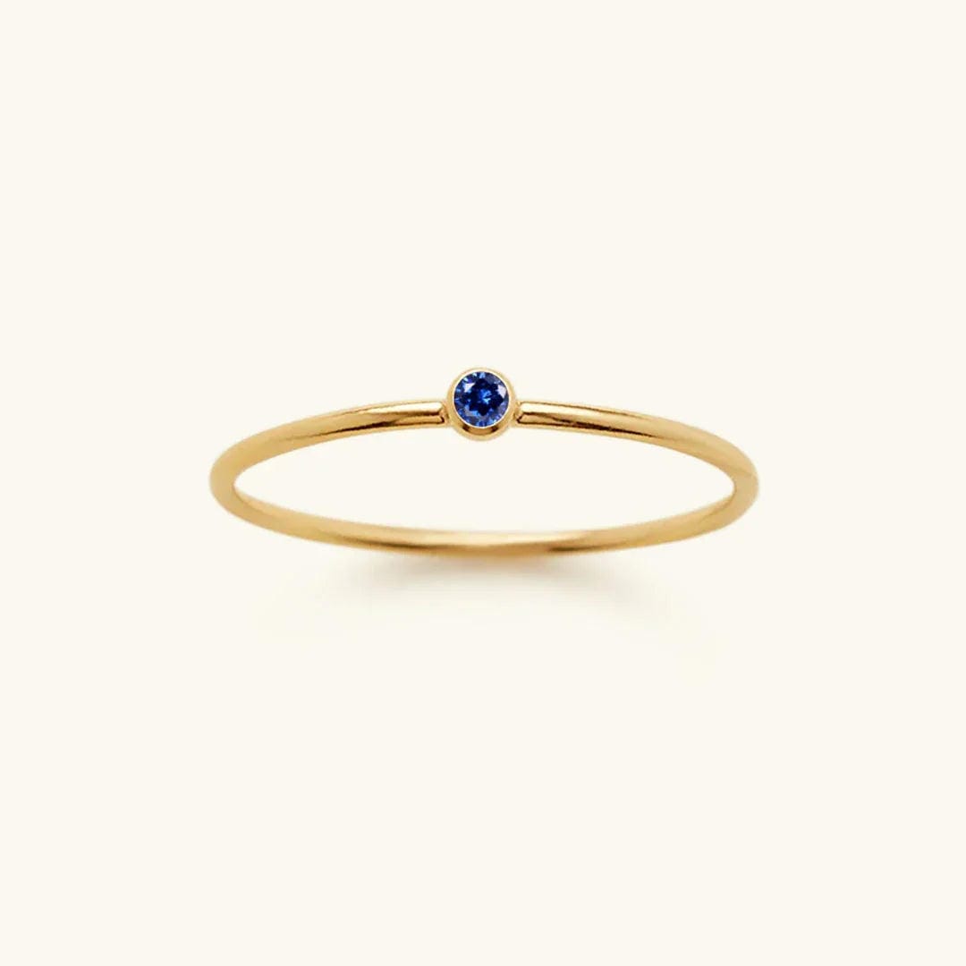 Anillo apilable con piedra preciosa – imagen 2