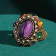 Anillo decorativo de perlas barrocas en racimo – imagen 2