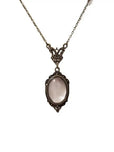 Collar antiguo con medallón ovalado de cristal – imagen 2
