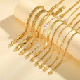 Set de pulseras apilables doradas con perlas – imagen 4
