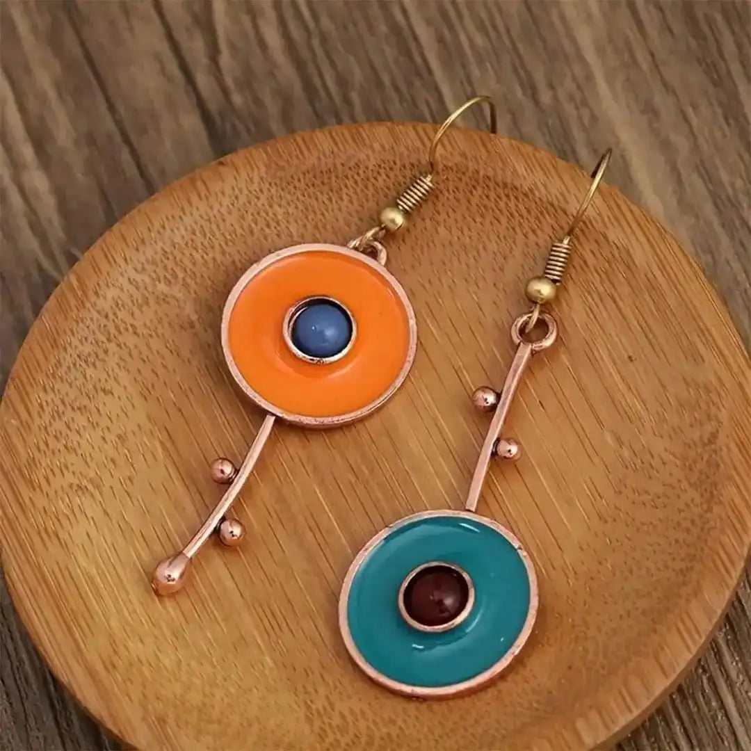 Pendientes de piedra en color bronce antiguo – imagen 4