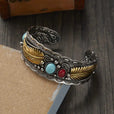 Pulsera Mesina de turquesa, plata y oro – imagen 5