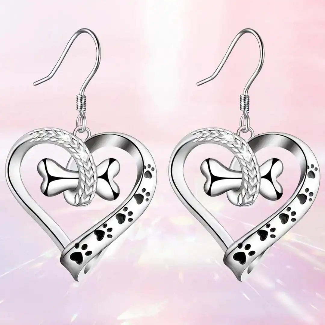 Set de joyería con corazón y hueso para amantes de las mascotas – imagen 4