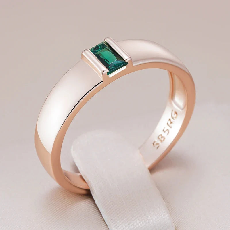 Anillo rectangular de perla de lujo
