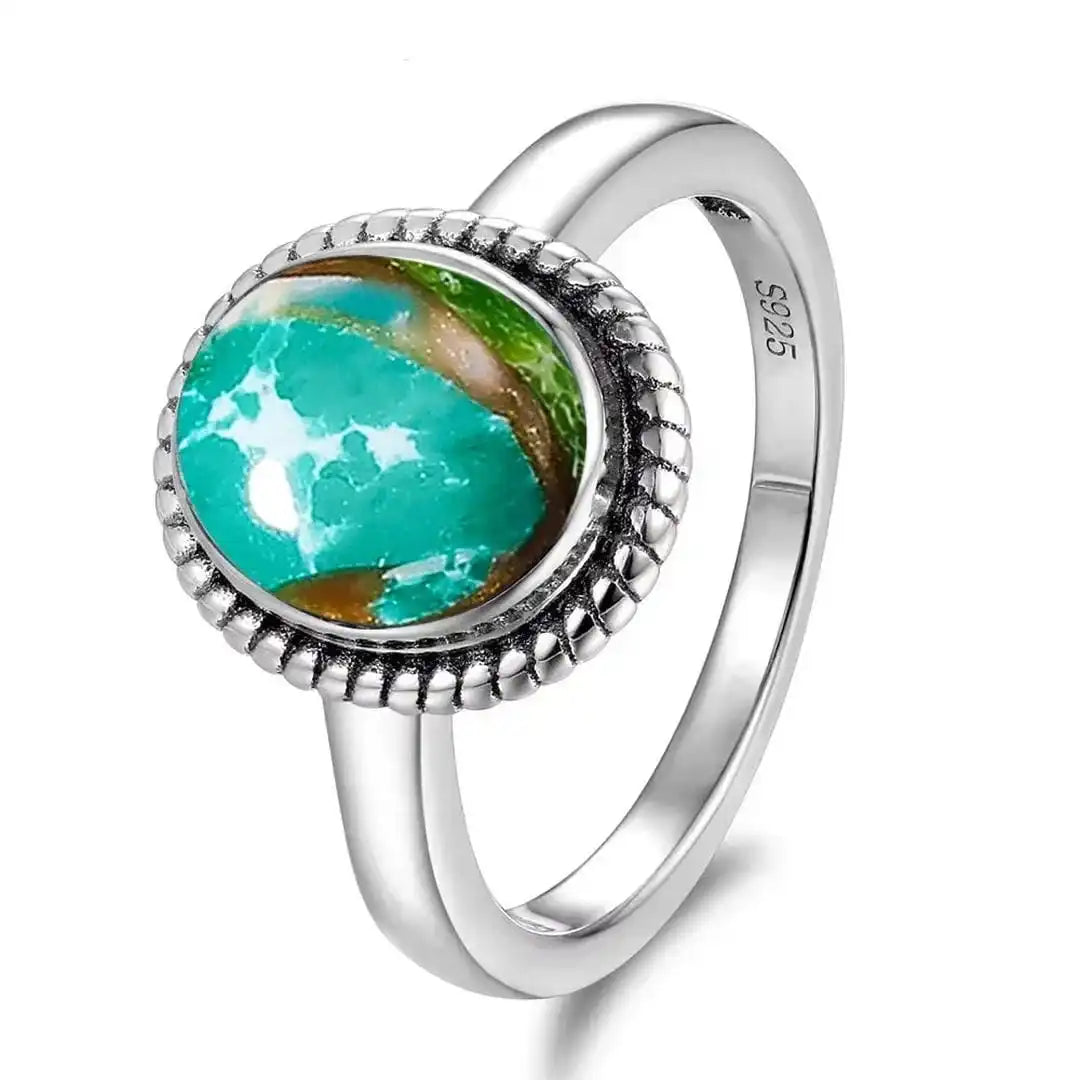 Anillo clásico ovalado de plata con cordón – imagen 4