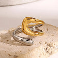 Anillo abierto dorado atemporal – imagen 2