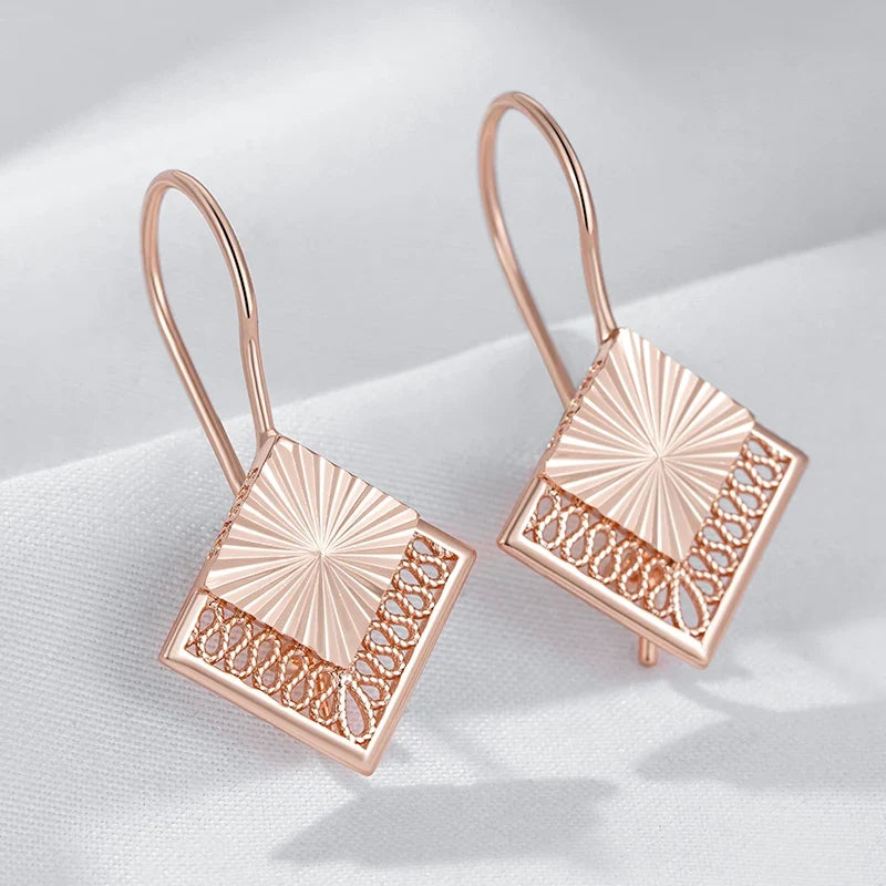 Pendientes colgantes geométricos de filigrana – imagen 2