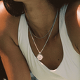 Collar con colgante de sol en plata o oro – imagen 5