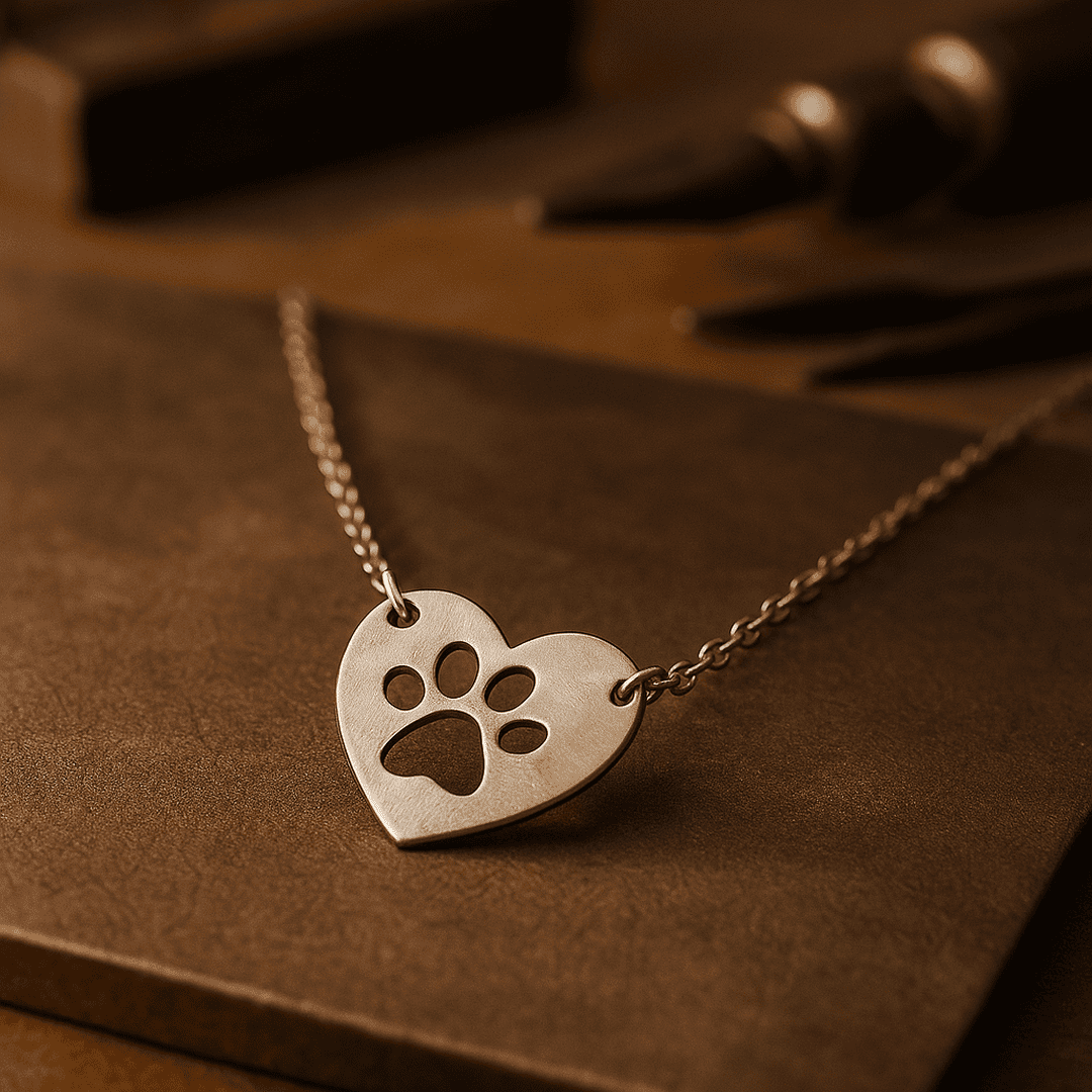 Collar conmemorativo con colgante de corazón para cenizas