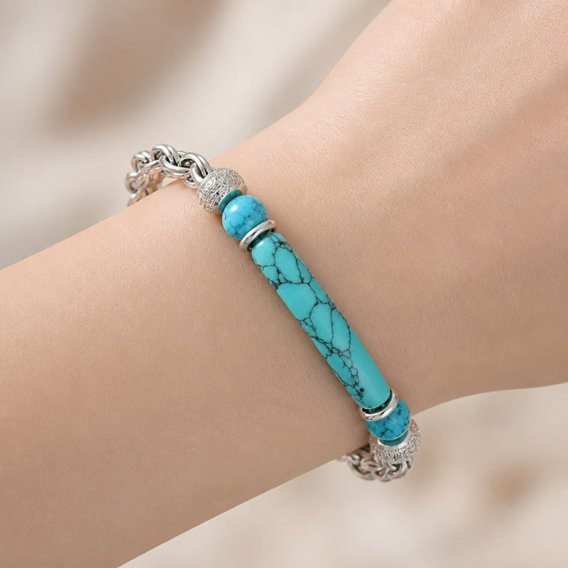 Pulsera de cadena Silver Turquoise