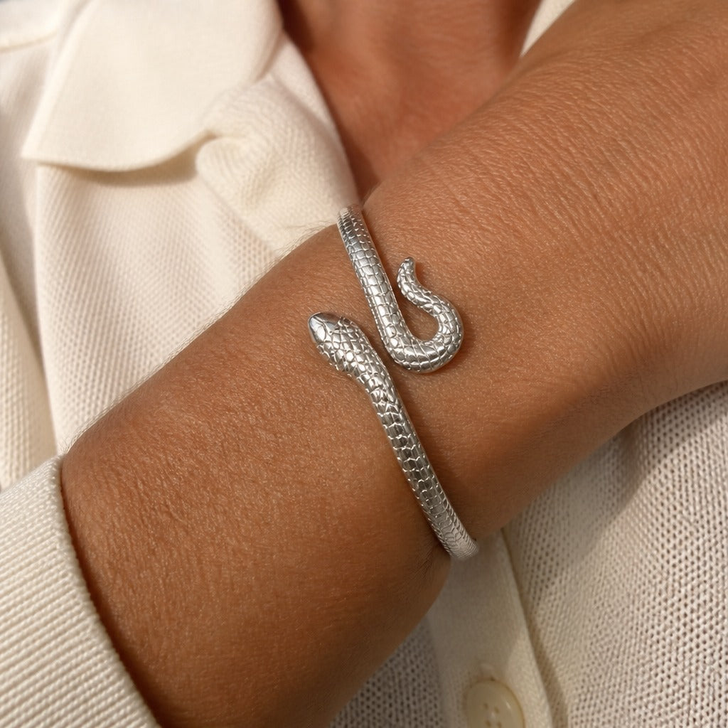 Brazalete abierto en forma de serpiente – imagen 3