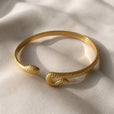 Brazalete abierto en forma de serpiente