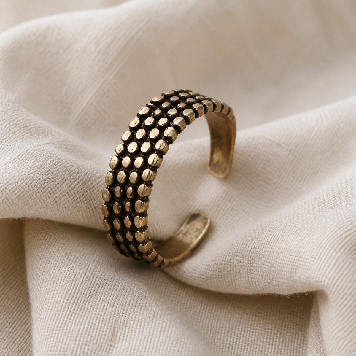 Anillo vintage de plata de ley con lunares – imagen 2