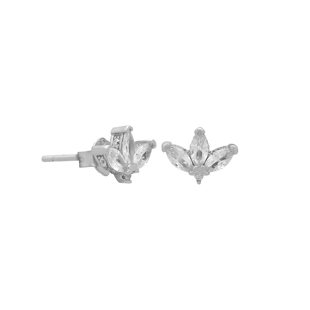 Pendientes de botón abanico de cristal – imagen 3