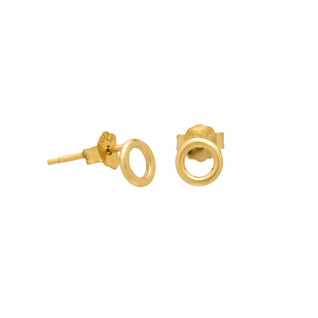 Pendientes micro circulares en oro o plata – imagen 3
