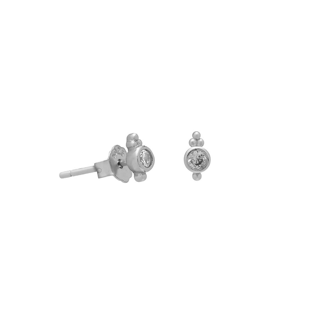 Pendientes diminutos de cristal con engaste – imagen 3