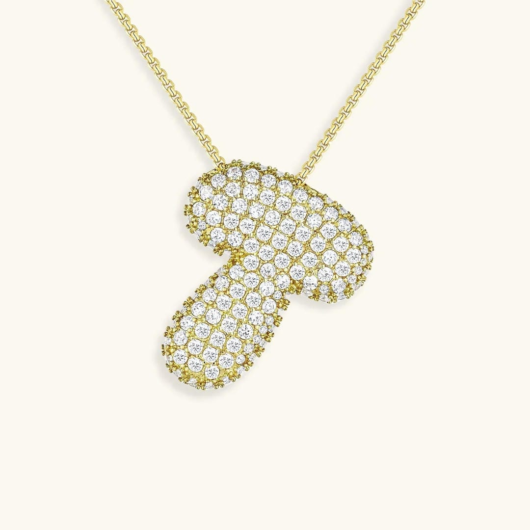 Collar con inicial Bubble de cristales – imagen 22