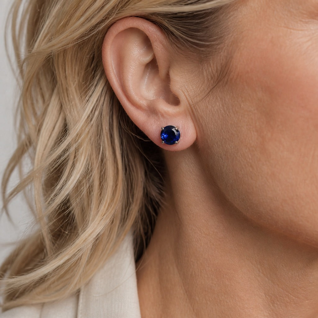 Pendientes de piedra de talla redonda atemporales – imagen 3