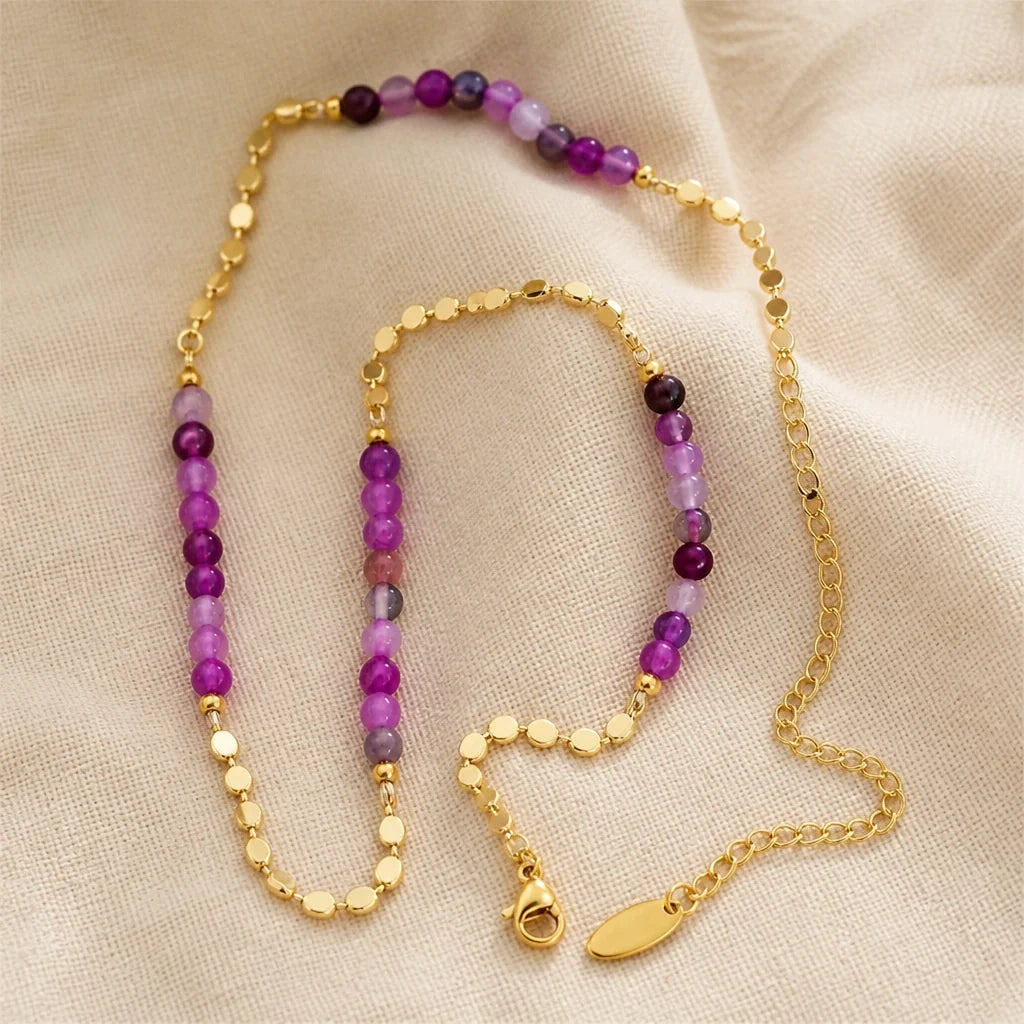 Collar de cuentas de amatista atemporal – imagen 2