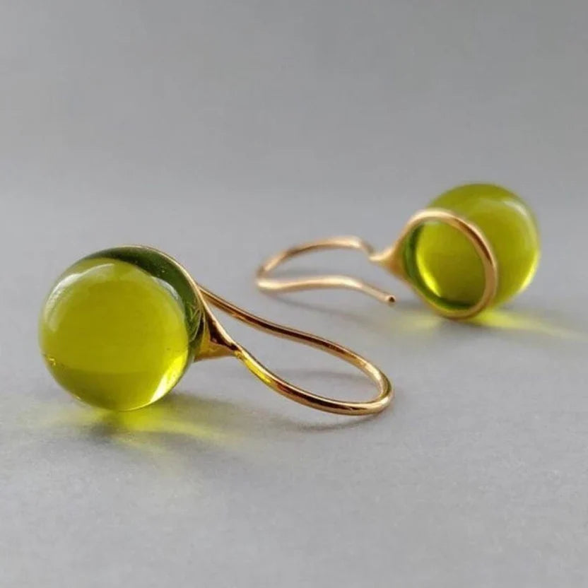 Pendientes largos verdes atemporales – imagen 2
