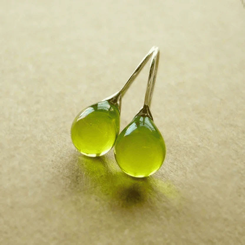 Pendientes largos verdes atemporales – imagen 3